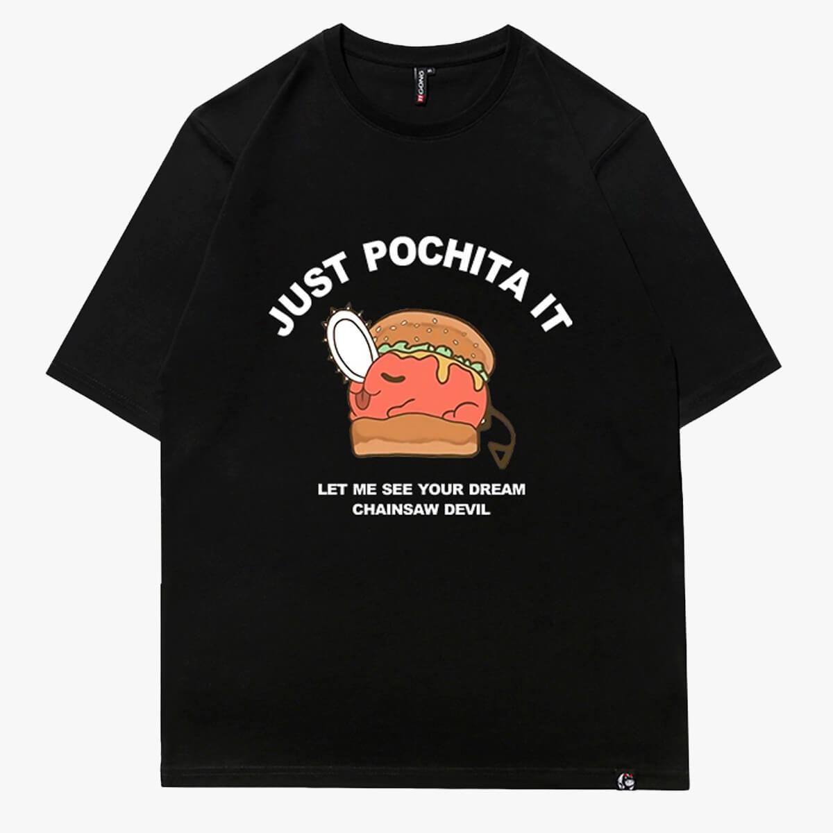 Just Pochita It Chainsaw Man T-Shirt - Aesthetic Clothes Shop Just Pochita It Chainsaw Man T-Shirt - Aesthetic Clothes Shop