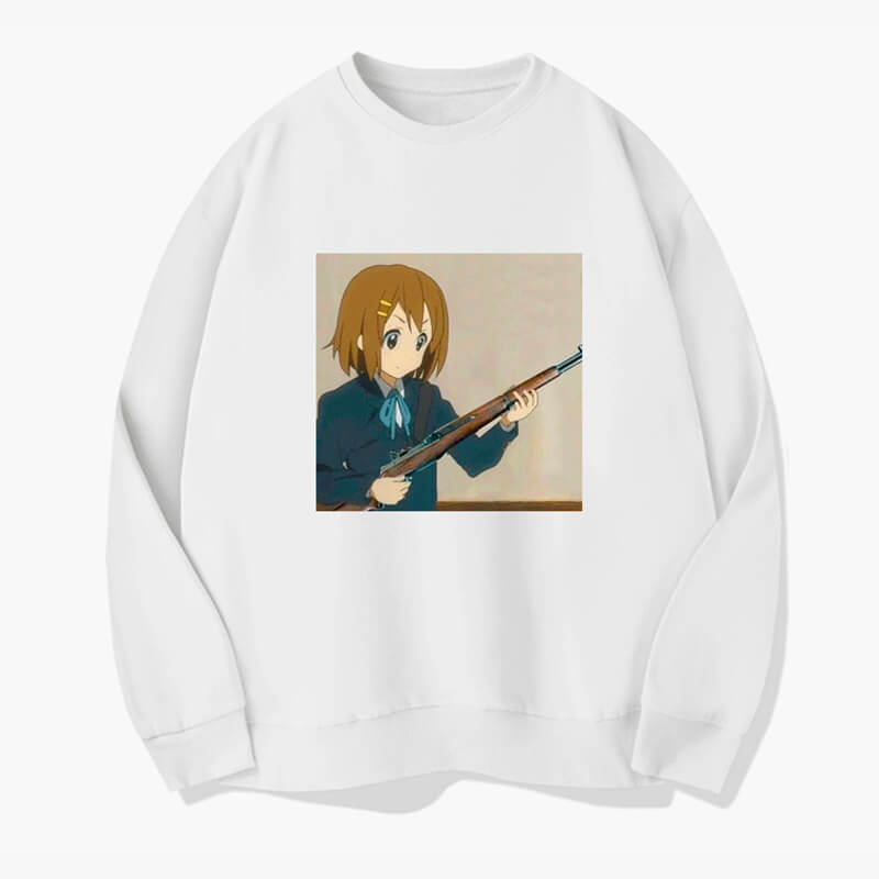 K-On Yuri with Rifle Anime Sweatshirt Animecore K-On Yuri with Rifle Anime Sweatshirt Animecore