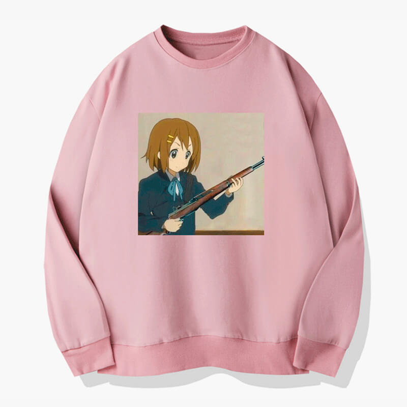 K-On Yuri with Rifle Anime Sweatshirt Animecore K-On Yuri with Rifle Anime Sweatshirt Animecore