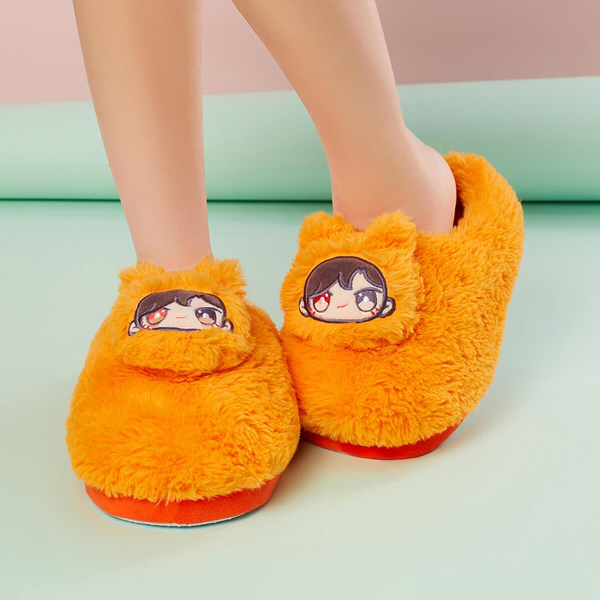 Kawaii Anime Face Slippers Plush - Aesthetic Clothes Shop Kawaii Anime Face Slippers Plush - Aesthetic Clothes Shop