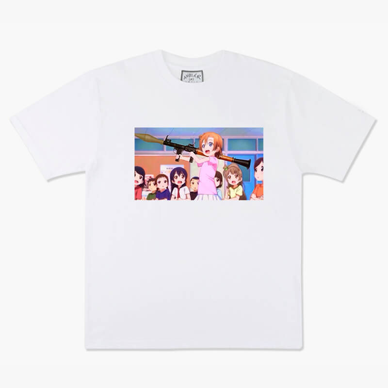Kawaii Anime Girl with Rocket Launcher Gun T-Shirt Kawaii Anime Girl with Rocket Launcher Gun T-Shirt