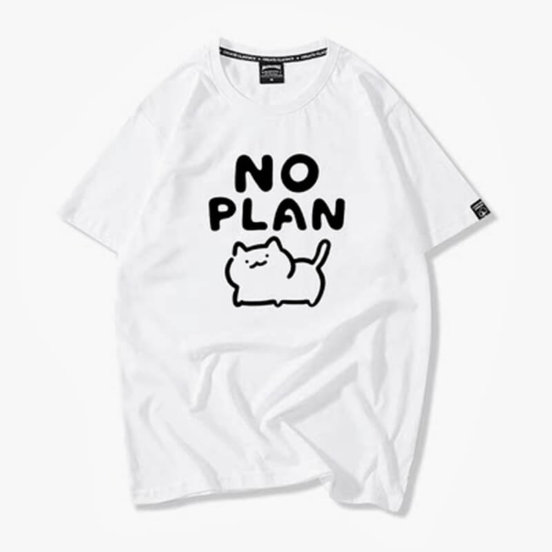 Kawaii Cat No Plan Cute T-Shirt Kawaii Cat No Plan Cute T-Shirt