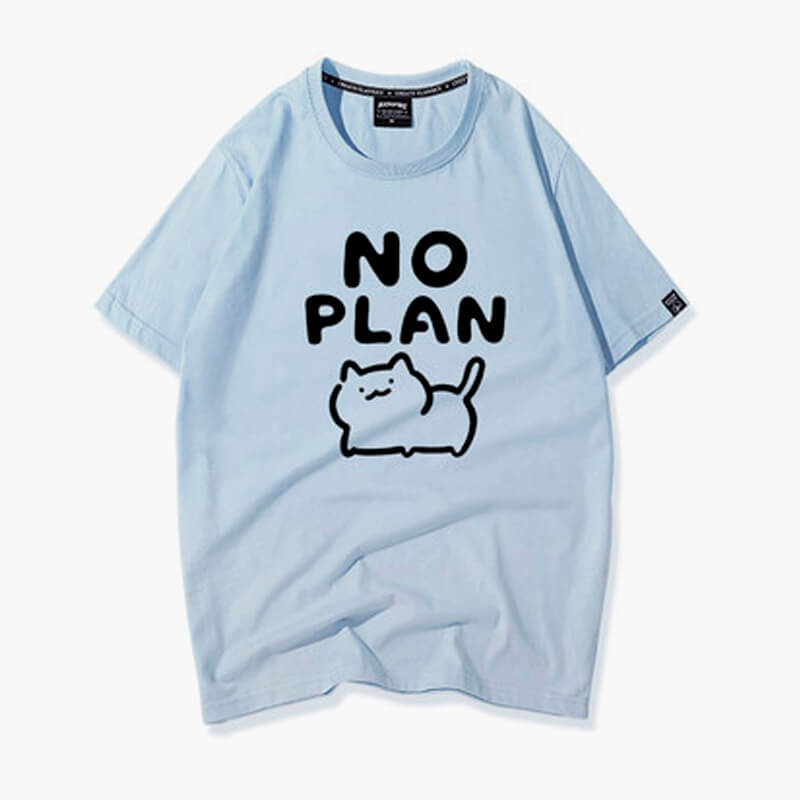 Kawaii Cat No Plan Cute T-Shirt Kawaii Cat No Plan Cute T-Shirt
