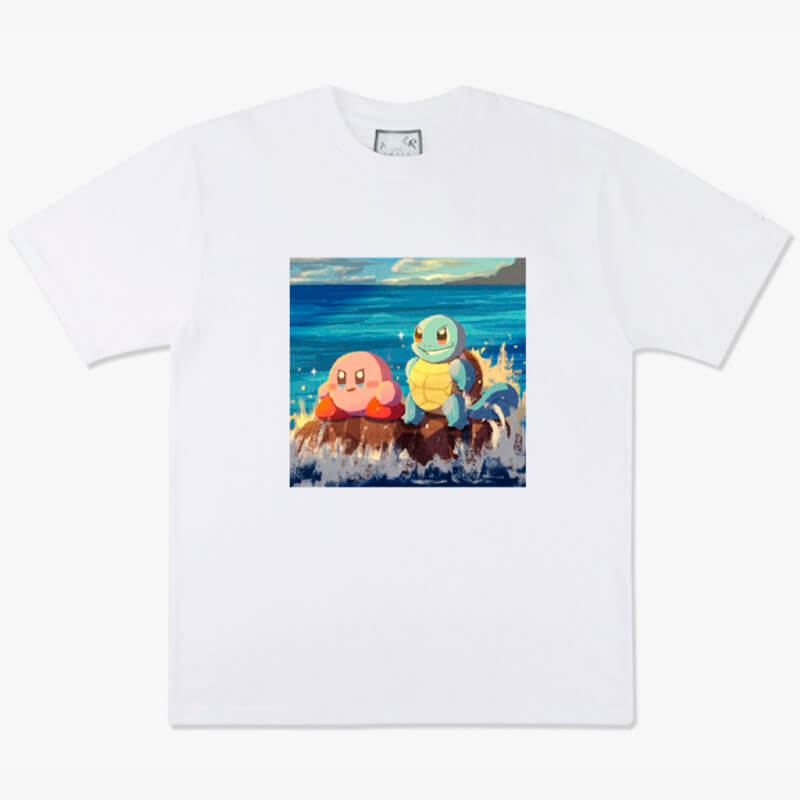 Kirby and Squirtle T-Shirt Anime Meme Aesthetic Kirby and Squirtle T-Shirt Anime Meme Aesthetic