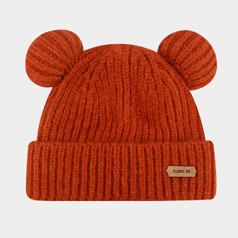 Knitted Bear Ears Winter Aesthetic Hat Knitted Bear Ears Winter Aesthetic Hat