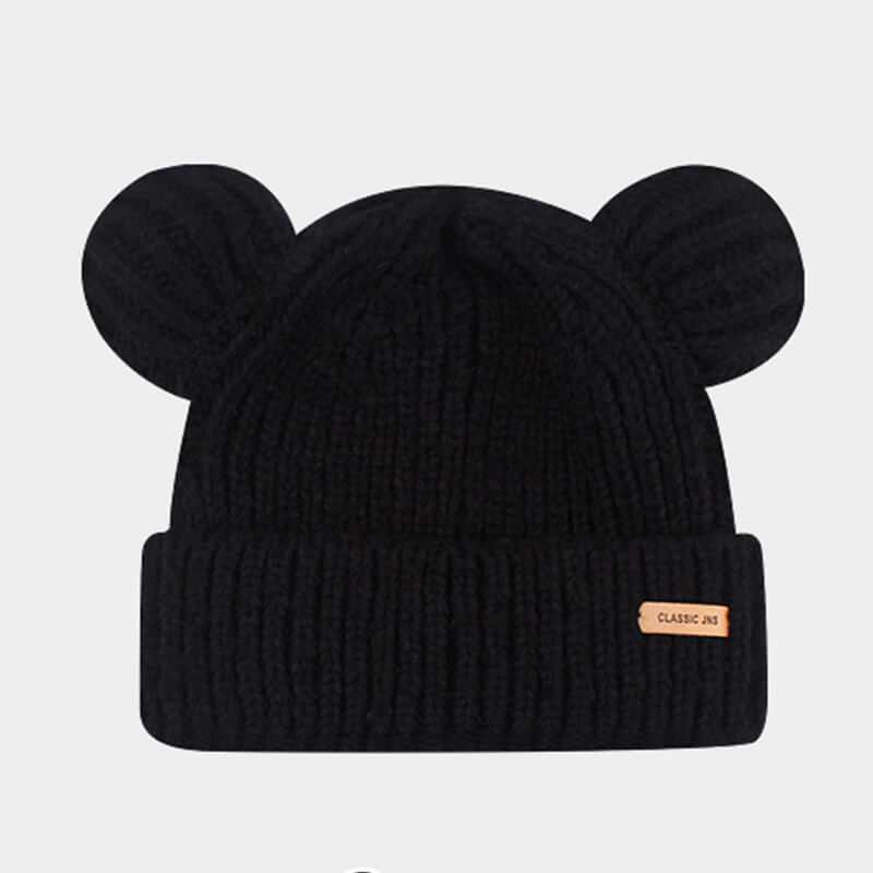Knitted Bear Ears Winter Aesthetic Hat Knitted Bear Ears Winter Aesthetic Hat