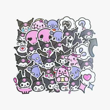 Kuromi Stickers Set Onegai My Melody - Aesthetic Clothes Shop Kuromi Stickers Set Onegai My Melody - Aesthetic Clothes Shop