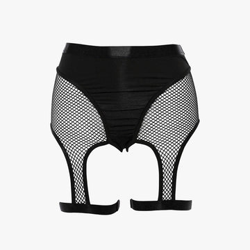 Leg Straps Mesh Panties Black Grunge - Aesthetic Clothes Shop Leg Straps Mesh Panties Black Grunge - Aesthetic Clothes Shop