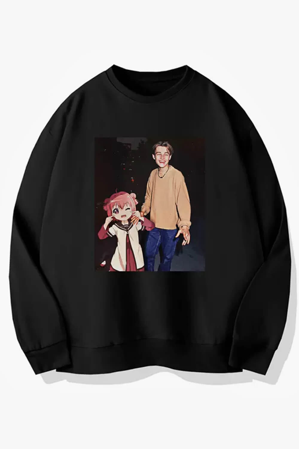 Leonardo DiCaprio and Anime Girl Sweatshirt Animecore Leonardo DiCaprio and Anime Girl Sweatshirt Animecore