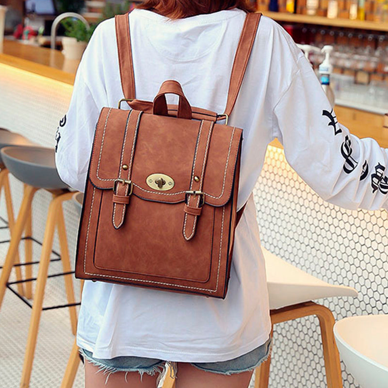 Light Academia College Style Backpack Eco Leather Light Academia College Style Backpack Eco Leather
