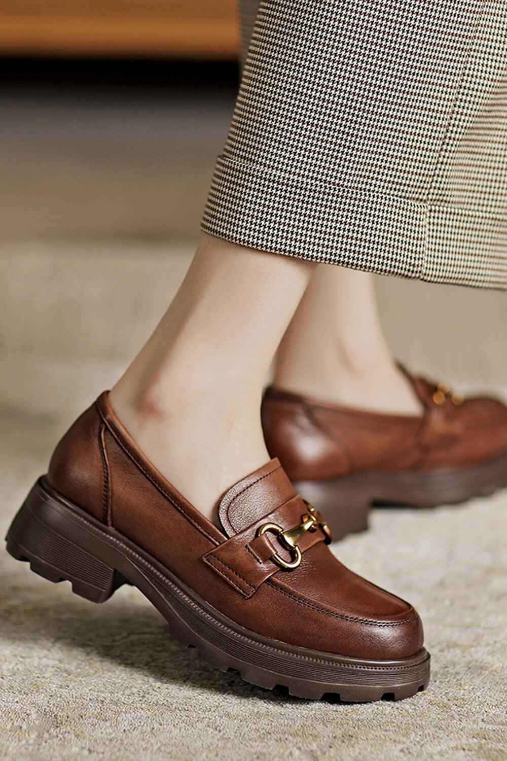 Light Academia Retro Loafers Shoes - Aesthetic Clothes Shop Light Academia Retro Loafers Shoes - Aesthetic Clothes Shop