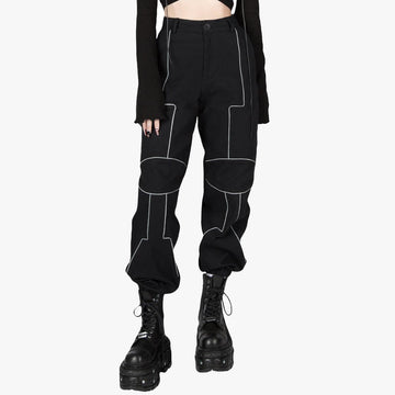 Light Reflective Lines Cyberpunk Pants - Aesthetic Clothes Shop Light Reflective Lines Cyberpunk Pants - Aesthetic Clothes Shop