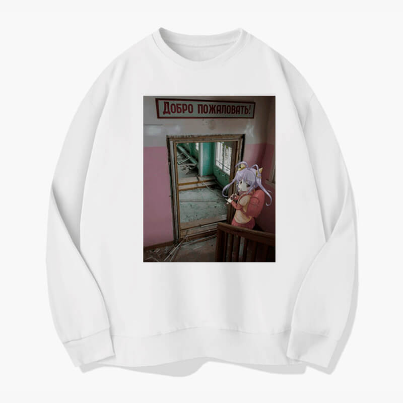 Liminal Space Dullcore Anime Sweatshirt Liminal Space Dullcore Anime Sweatshirt