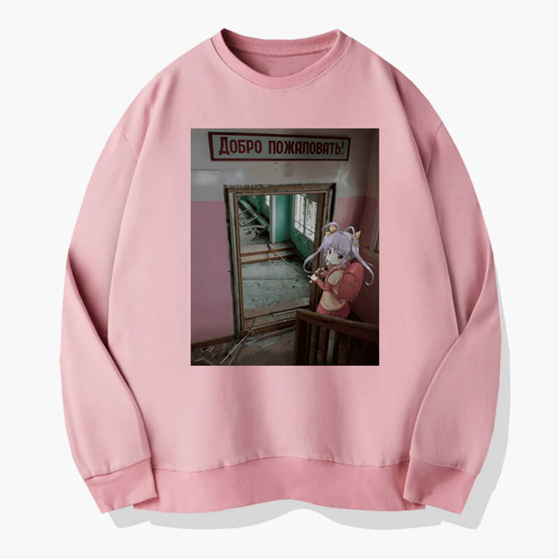 Liminal Space Dullcore Anime Sweatshirt Liminal Space Dullcore Anime Sweatshirt