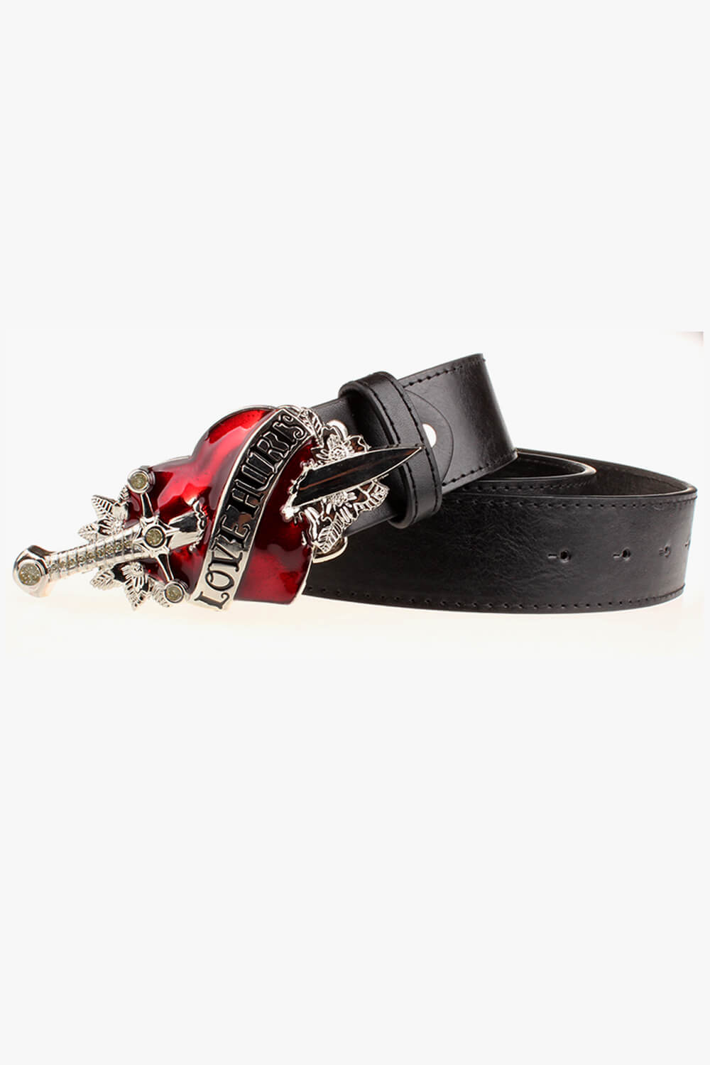 Love Hurts Belt Sword and Heart Buckle Love Hurts Belt Sword and Heart Buckle