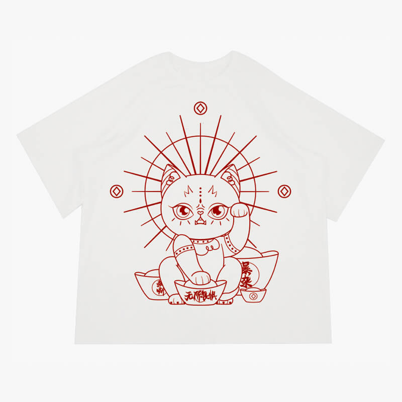 Lucky Cat Oversized T-Shirt Lucky Cat Oversized T-Shirt