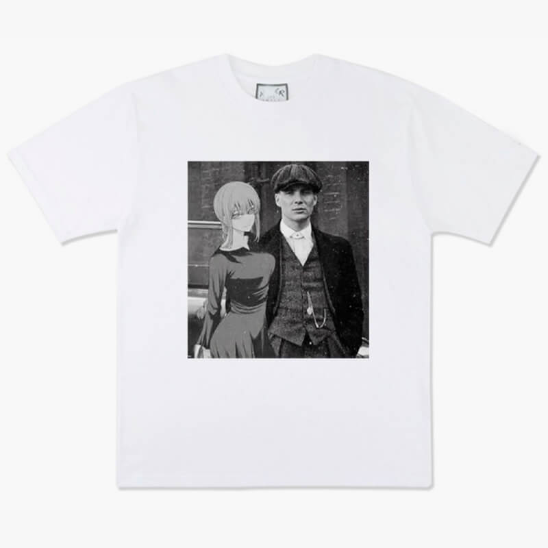 Makima and Thomas Shelby Anime T-Shirt Peaky Blinders Makima and Thomas Shelby Anime T-Shirt Peaky Blinders