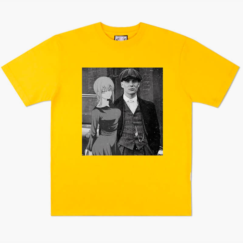 Makima and Thomas Shelby Anime T-Shirt Peaky Blinders Makima and Thomas Shelby Anime T-Shirt Peaky Blinders