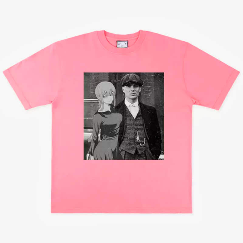 Makima and Thomas Shelby Anime T-Shirt Peaky Blinders Makima and Thomas Shelby Anime T-Shirt Peaky Blinders