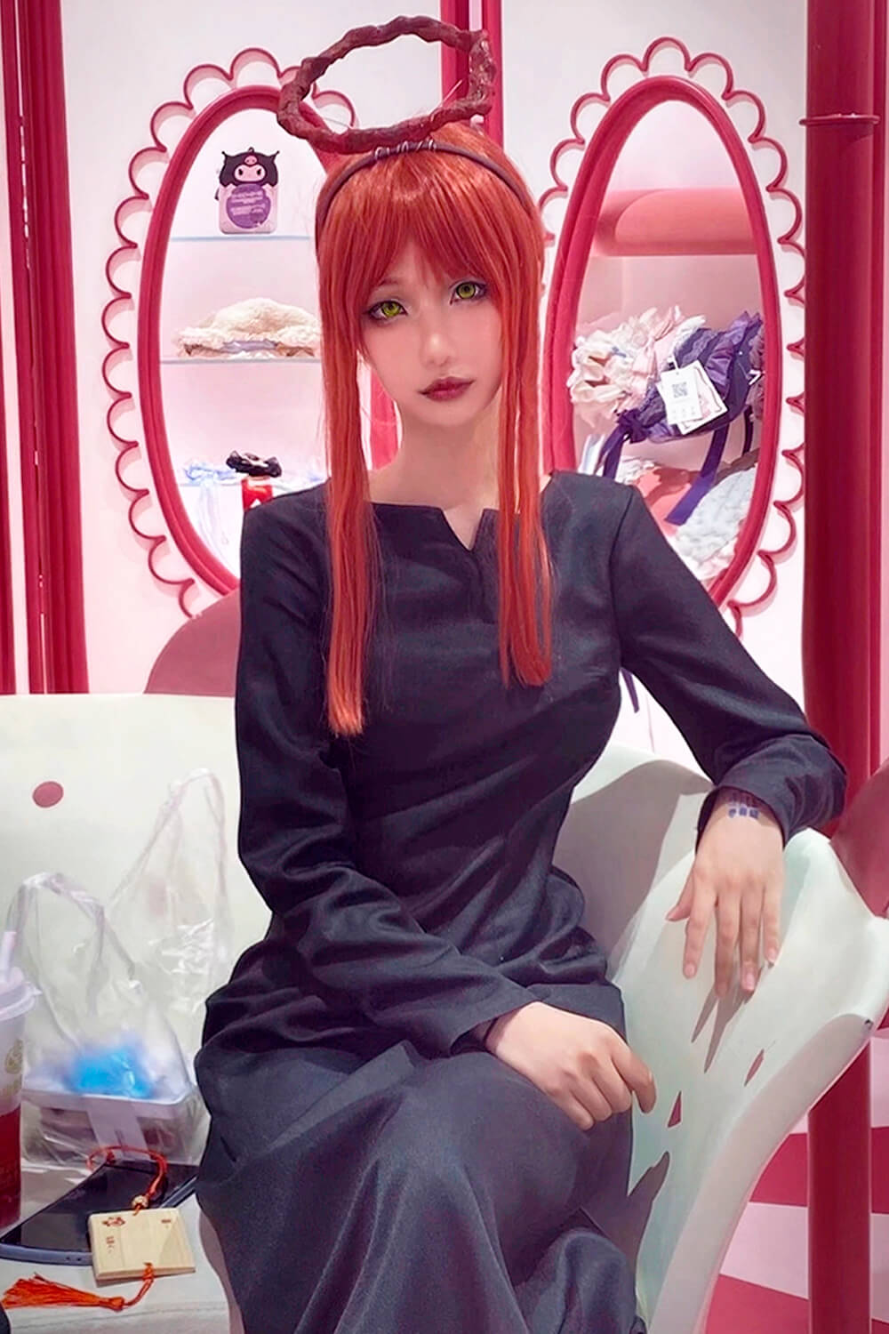Makima Blood Ring Aureole Headband Chainsaw Man Cosplay Prop Makima Blood Ring Aureole Headband Chainsaw Man Cosplay Prop