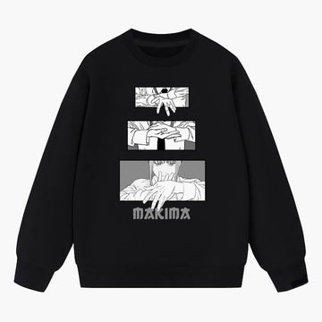 Makima Control Hand Signs Sweatshirt Chainsaw Man Makima Control Hand Signs Sweatshirt Chainsaw Man