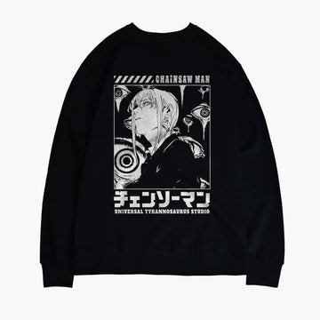 Manga Aesthetic Makima Devil Eyes Sweatshirt Chainsaw Man Manga Aesthetic Makima Devil Eyes Sweatshirt Chainsaw Man