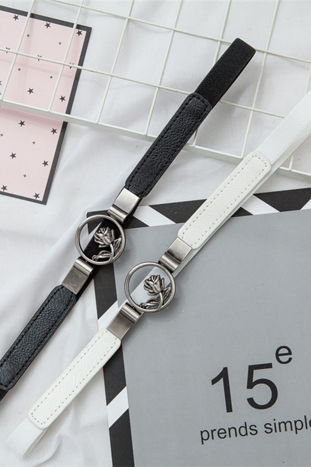 Metal Rose Buckle Aesthetic Belt Metal Rose Buckle Aesthetic Belt