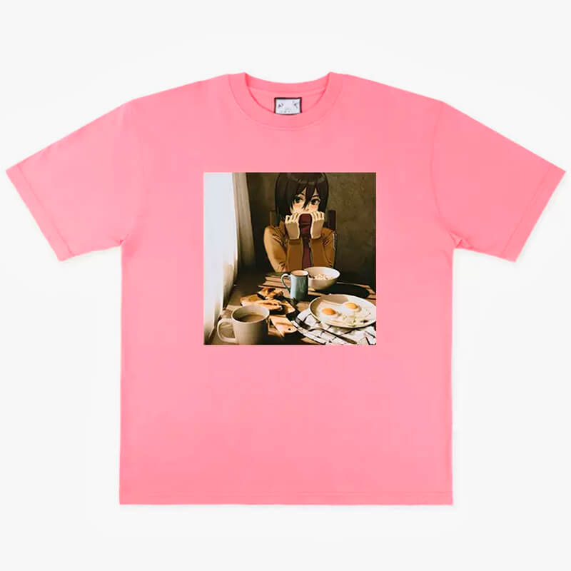 Mikasa Ackerman Breakfast Animecore T-Shirt Attack on Titan Mikasa Ackerman Breakfast Animecore T-Shirt Attack on Titan