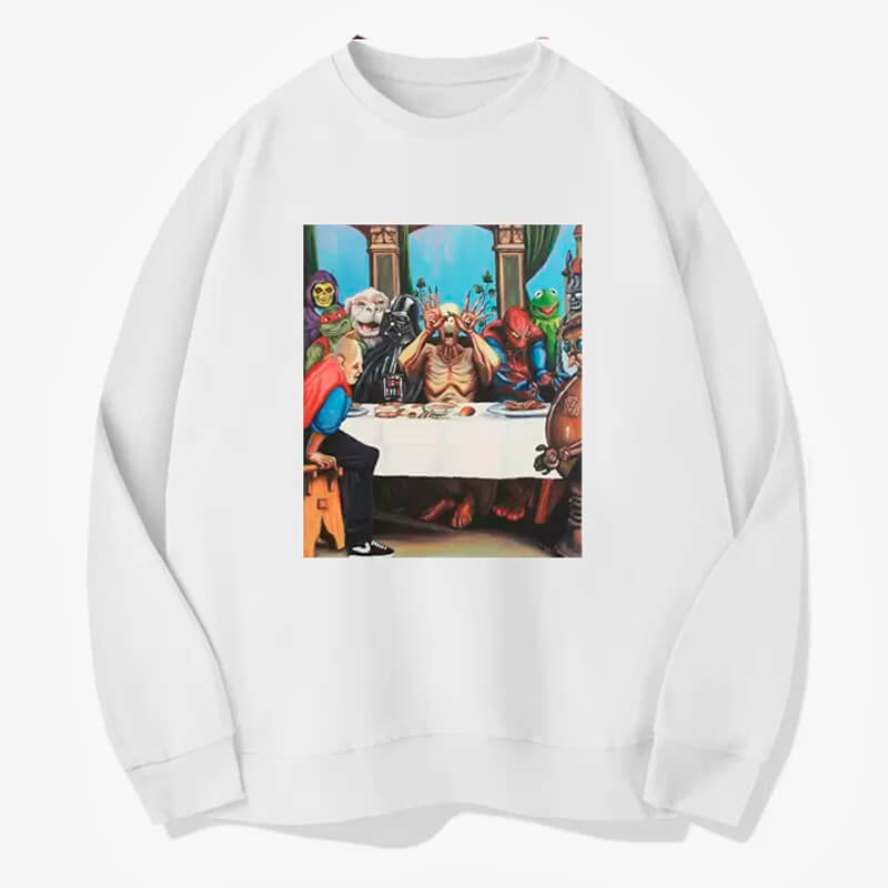 Movie Characters Last Supper Scene Sweatshirt Memecore Movie Characters Last Supper Scene Sweatshirt Memecore