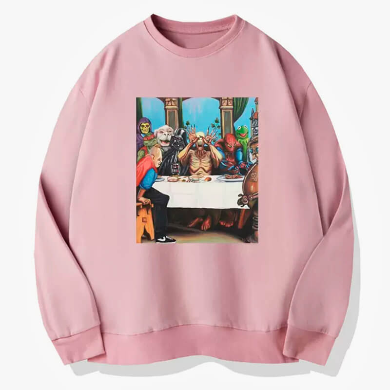 Movie Characters Last Supper Scene Sweatshirt Memecore Movie Characters Last Supper Scene Sweatshirt Memecore
