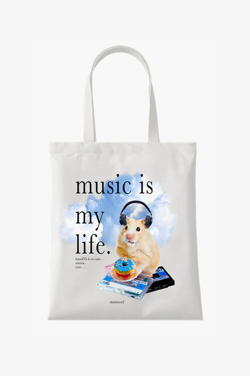 Music is My Life Hamster Tote Bag Music is My Life Hamster Tote Bag