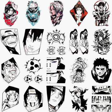 Naruto Shippuden Temporary Tattoos Set - Aesthetic Clothes Shop Naruto Shippuden Temporary Tattoos Set - Aesthetic Clothes Shop