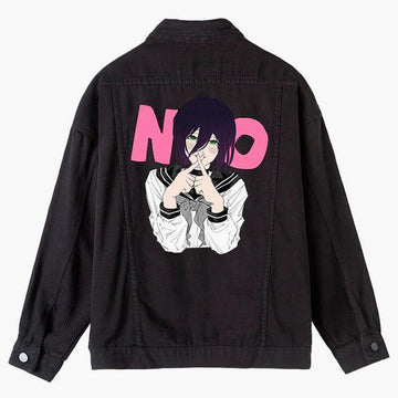 No Reze Yes Denji Chainsaw Man Aesthetic Denim Jacket - Aesthetic Clothes Shop No Reze Yes Denji Chainsaw Man Aesthetic Denim Jacket - Aesthetic Clothes Shop