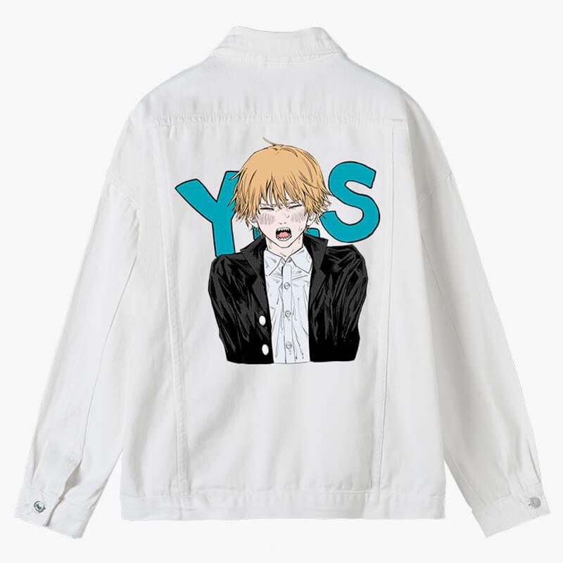 No Reze Yes Denji Chainsaw Man Aesthetic Denim Jacket - Aesthetic Clothes Shop No Reze Yes Denji Chainsaw Man Aesthetic Denim Jacket - Aesthetic Clothes Shop