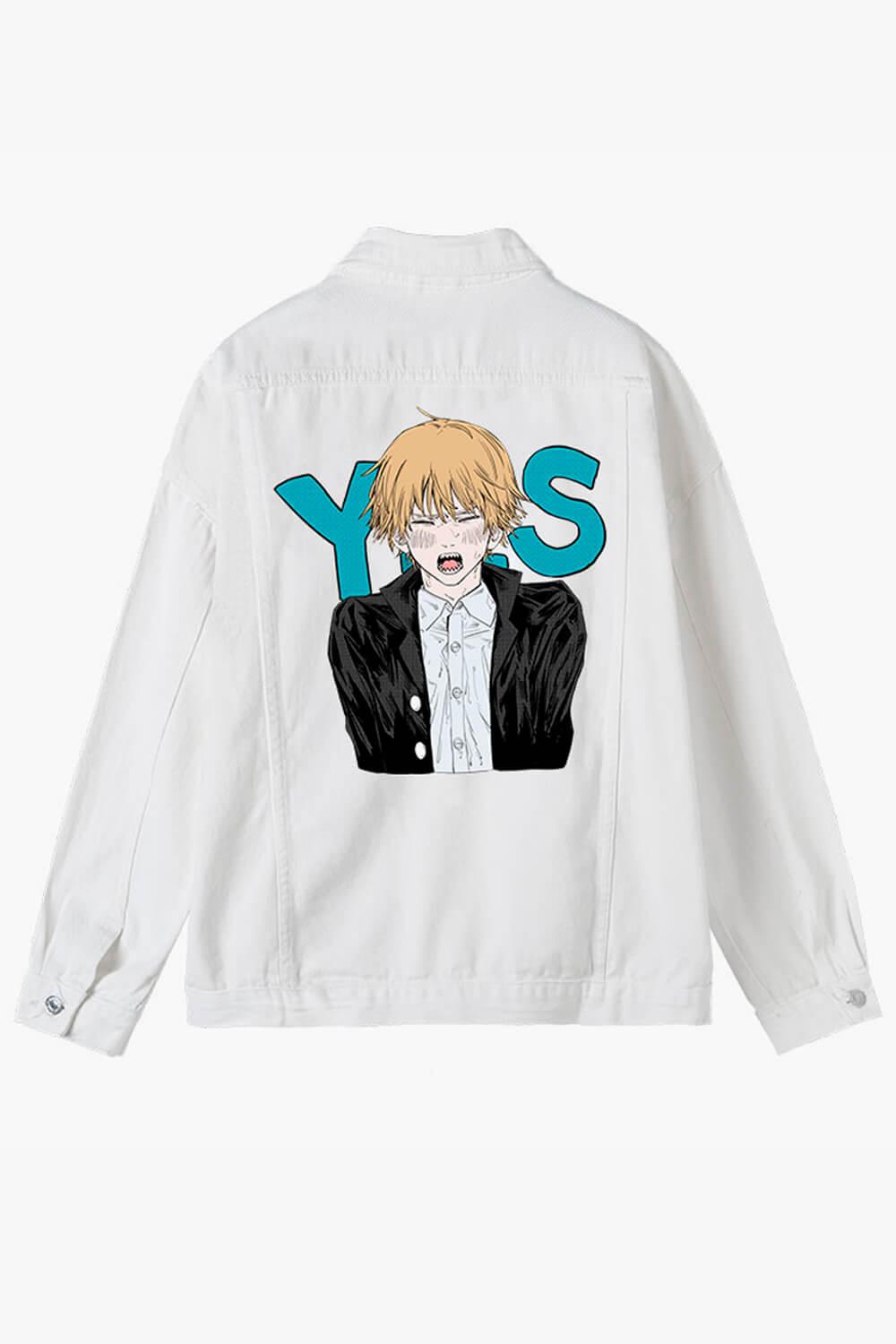 No Reze Yes Denji Chainsaw Man Aesthetic Denim Jacket - Aesthetic Clothes Shop No Reze Yes Denji Chainsaw Man Aesthetic Denim Jacket - Aesthetic Clothes Shop
