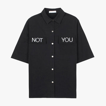 Not You Black Polo Shirt
