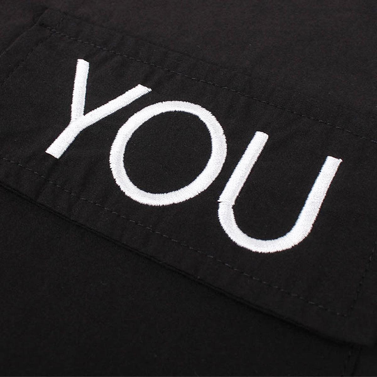 Not You Black Polo Shirt - Aesthetic Clothes Shop Not You Black Polo Shirt - Aesthetic Clothes Shop