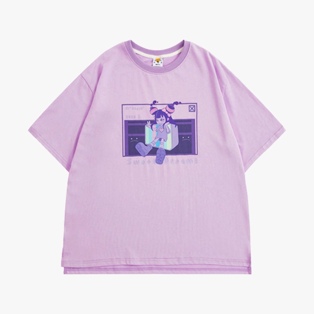 Old Web Anime Girl Hacker T-Shirt - Aesthetic Clothes Shop Old Web Anime Girl Hacker T-Shirt - Aesthetic Clothes Shop