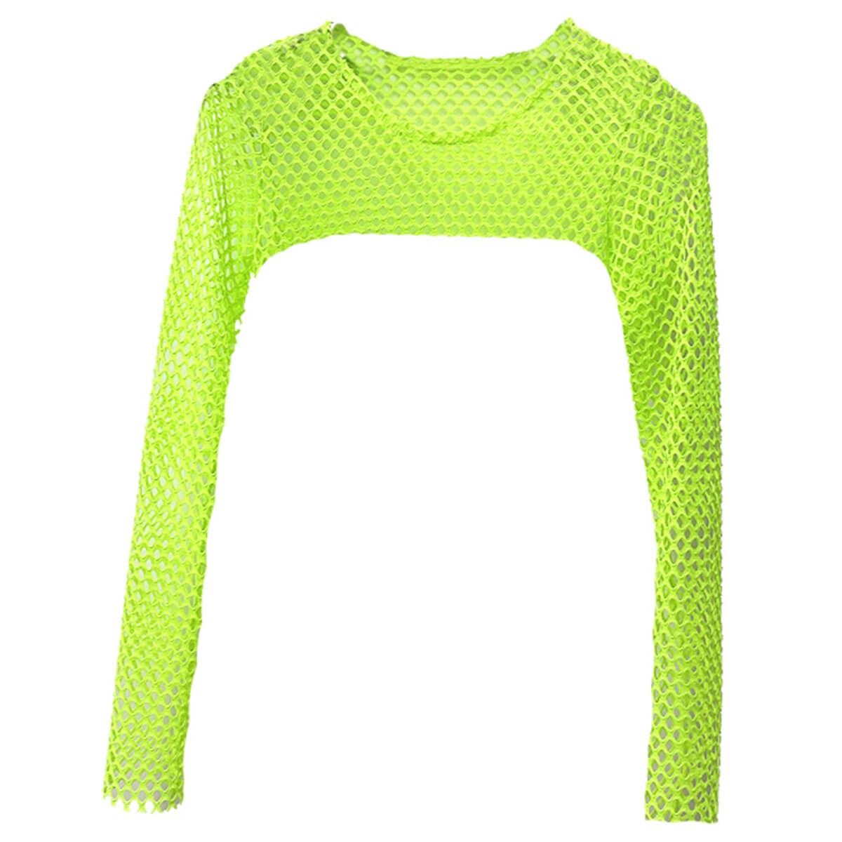 Open Chest Long Sleeve Fishnet Crop Top - Aesthetic Clothes Shop Open Chest Long Sleeve Fishnet Crop Top - Aesthetic Clothes Shop