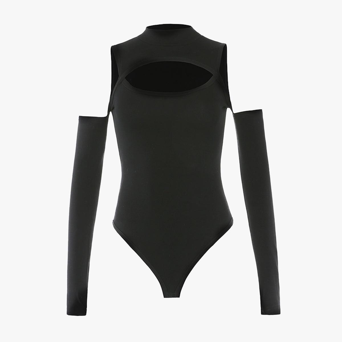 Open Shoulder Long Sleeve Bodysuit - Aesthetic Clothes Shop Open Shoulder Long Sleeve Bodysuit - Aesthetic Clothes Shop