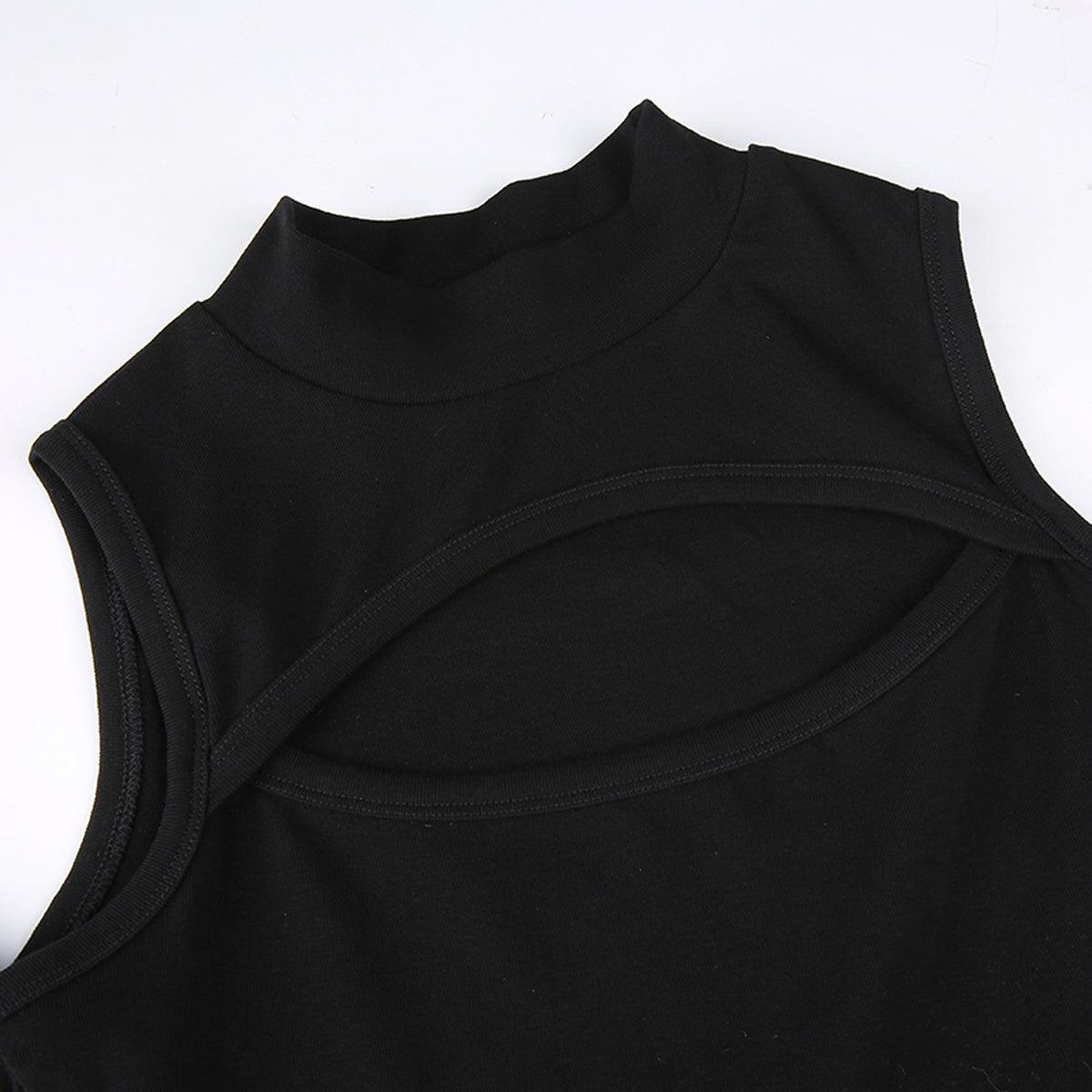 Open Shoulder Long Sleeve Bodysuit - Aesthetic Clothes Shop