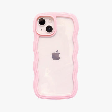 Pastel Color Wavy Border iPhone Case - Aesthetic Clothes Shop Pastel Color Wavy Border iPhone Case - Aesthetic Clothes Shop