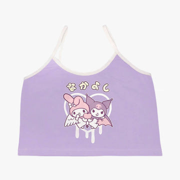 Pastel Kuromi Aesthetic Crop Top Pastel Kuromi Aesthetic Crop Top