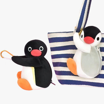 Pingu Penguin Plush Toy Wallet Bag