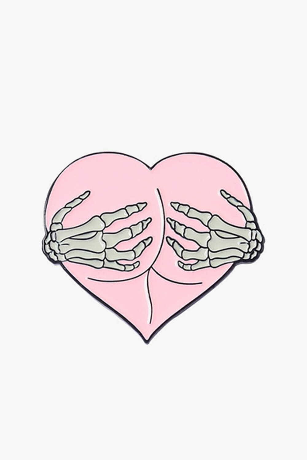 Pink Heart Butt Hug Skeleton Hands Pin Pink Heart Butt Hug Skeleton Hands Pin