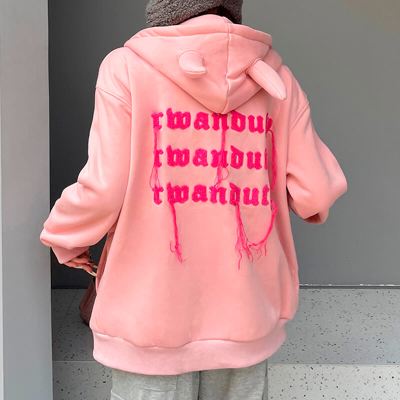 Pink Horns Hoodie Act Law Soft Baddie Aesthetic Pink Horns Hoodie Act Law Soft Baddie Aesthetic