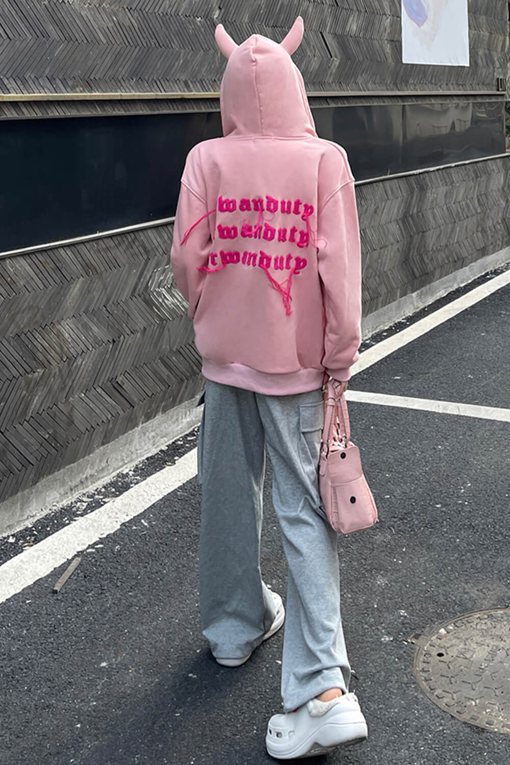 Pink Horns Hoodie Act Law Soft Baddie Aesthetic Pink Horns Hoodie Act Law Soft Baddie Aesthetic
