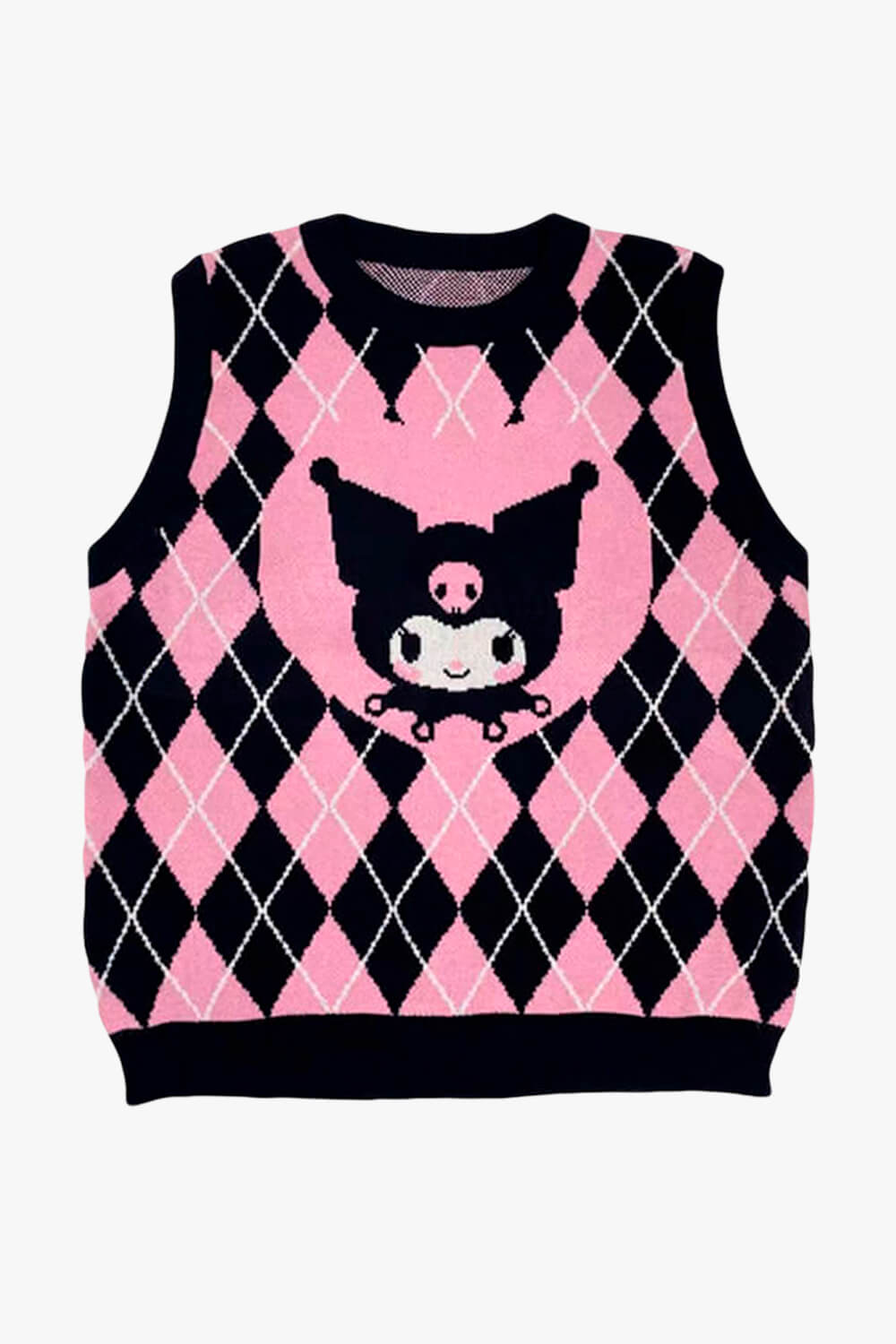Pink Kuromi Aesthetic Vest Diamond Checkered Pink Kuromi Aesthetic Vest Diamond Checkered