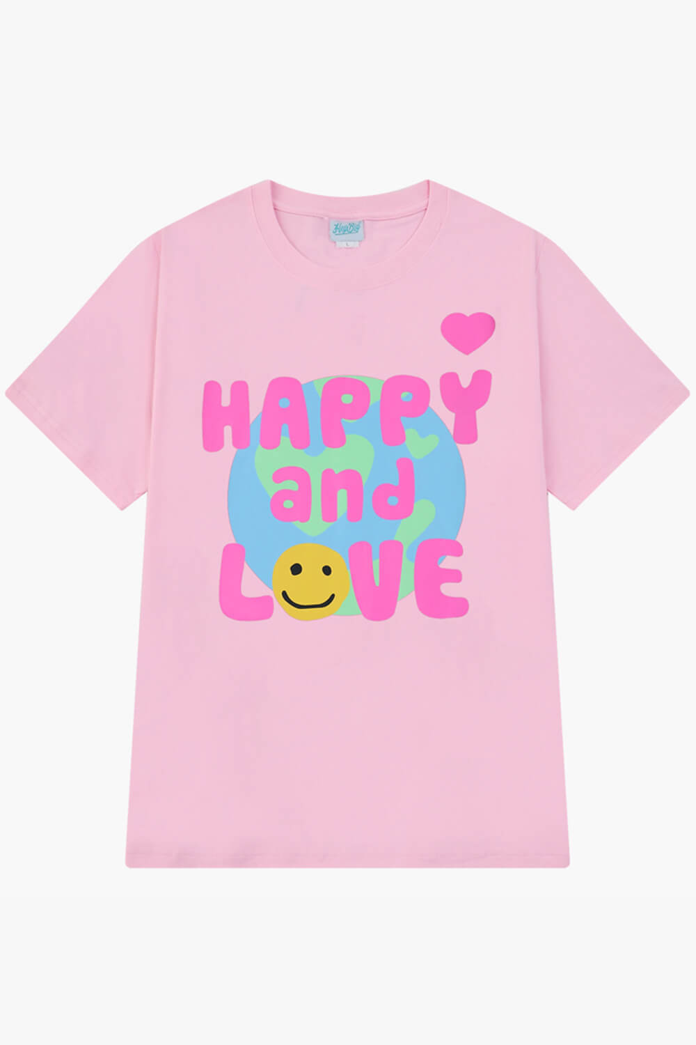 Pink Y2K Kidcore Aesthetic T-Shirt Happy and Love Pink Y2K Kidcore Aesthetic T-Shirt Happy and Love