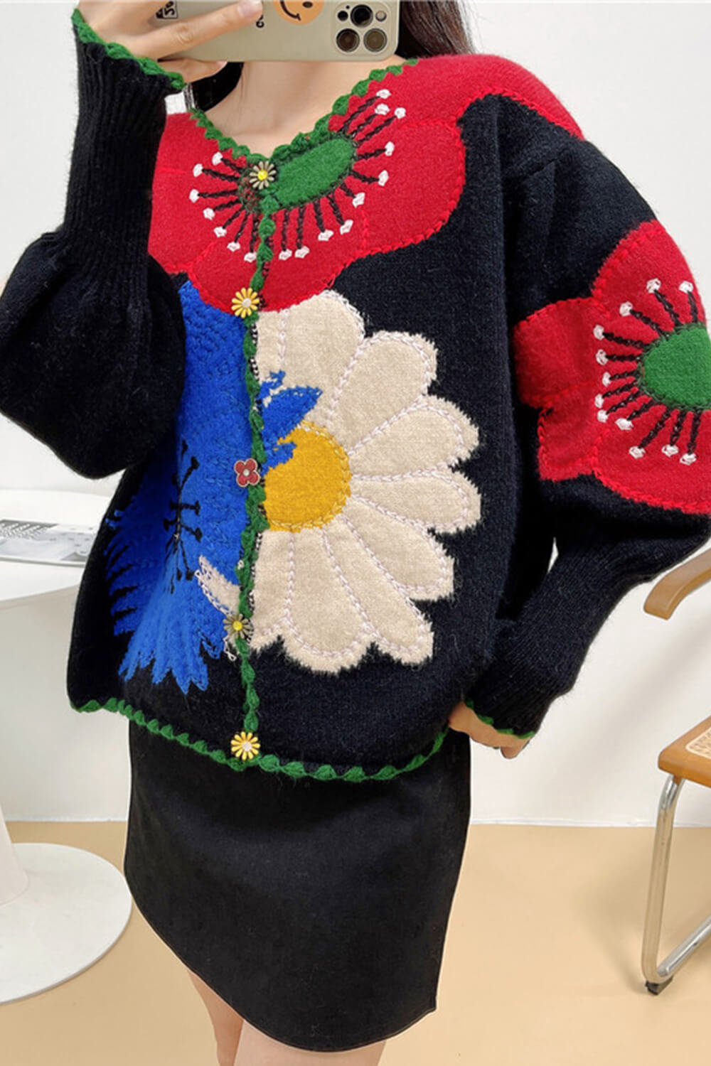 Plant Mom Aesthetic Cardigan Huge Flowers Design Plant Mom Aesthetic Cardigan Huge Flowers Design